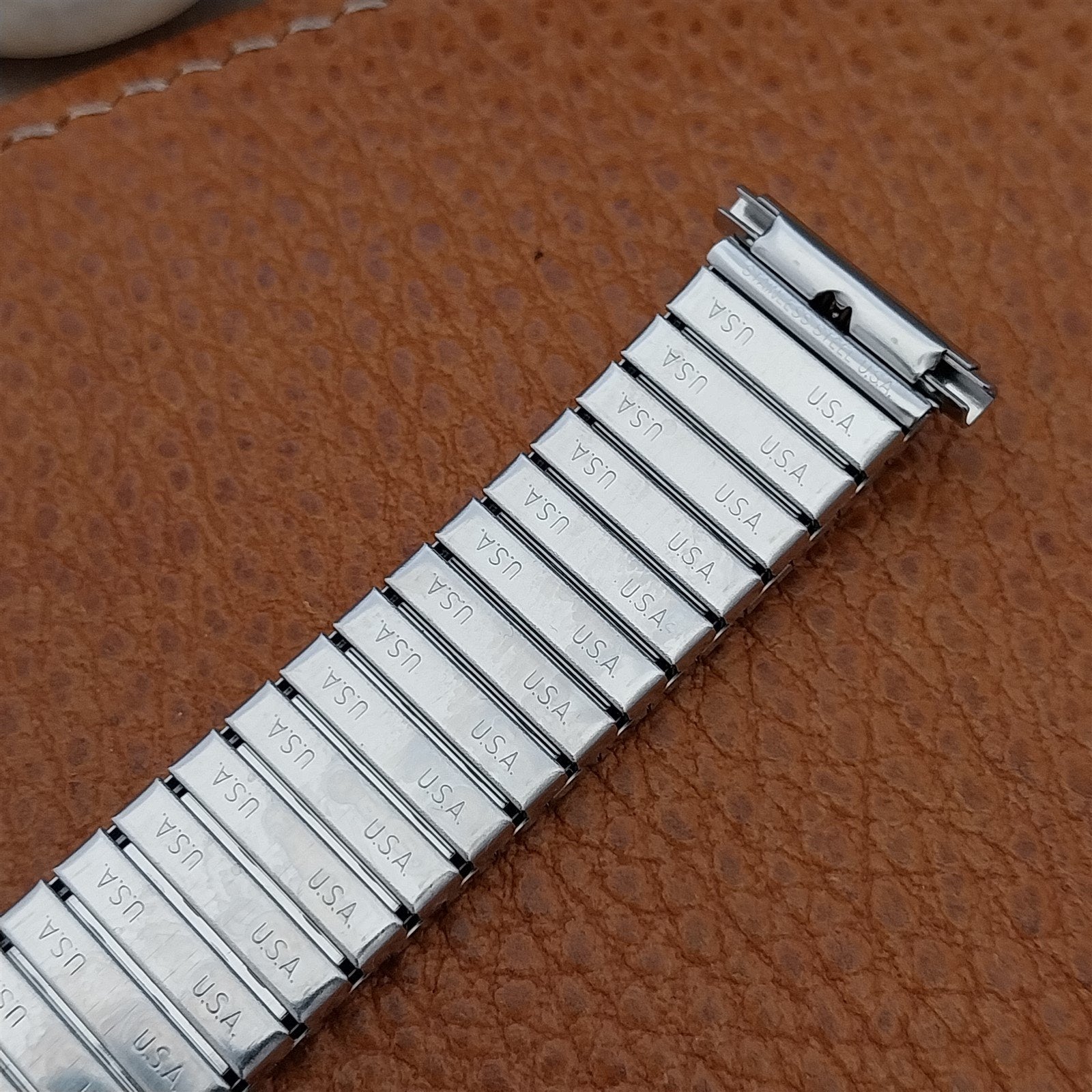 18mm 19mm Speidel Kingsway Stainless Steel nos unused 1970s Vintage Watch Band