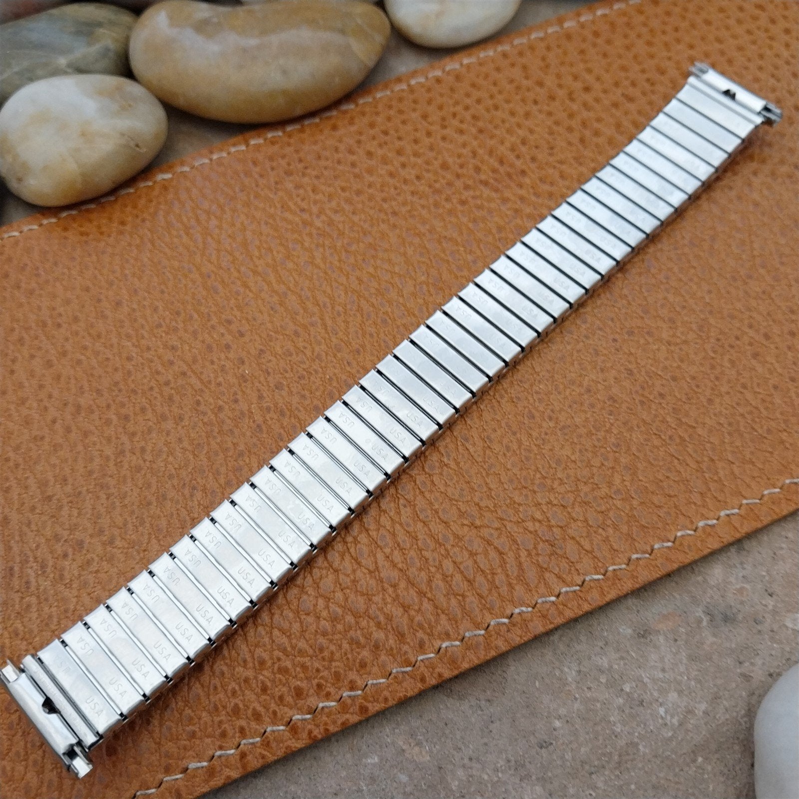 18mm 19mm Speidel Kingsway Stainless Steel nos unused 1970s Vintage Watch Band