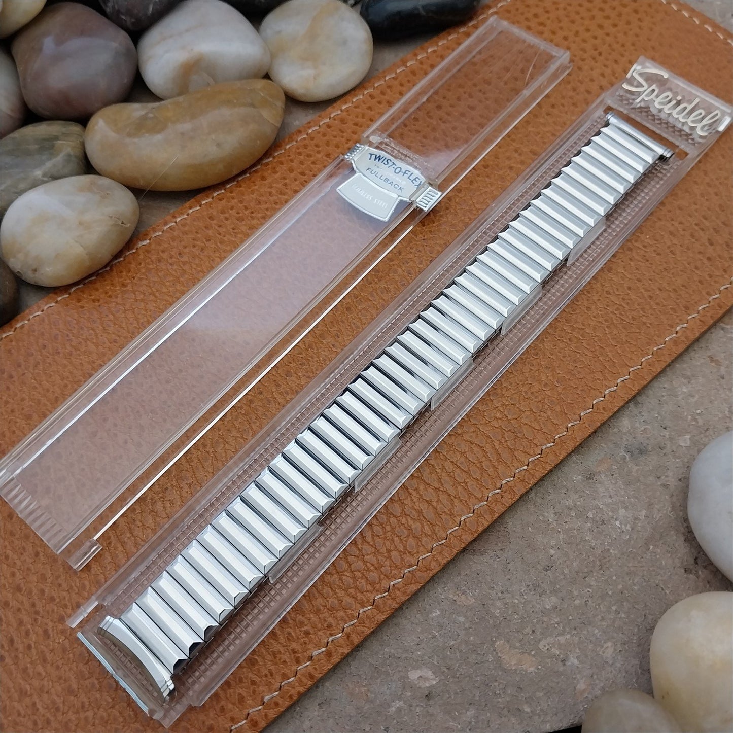 1960s Vintage Stainless Steel Speidel Fullback 19mm 18mm Expansion Watch Band