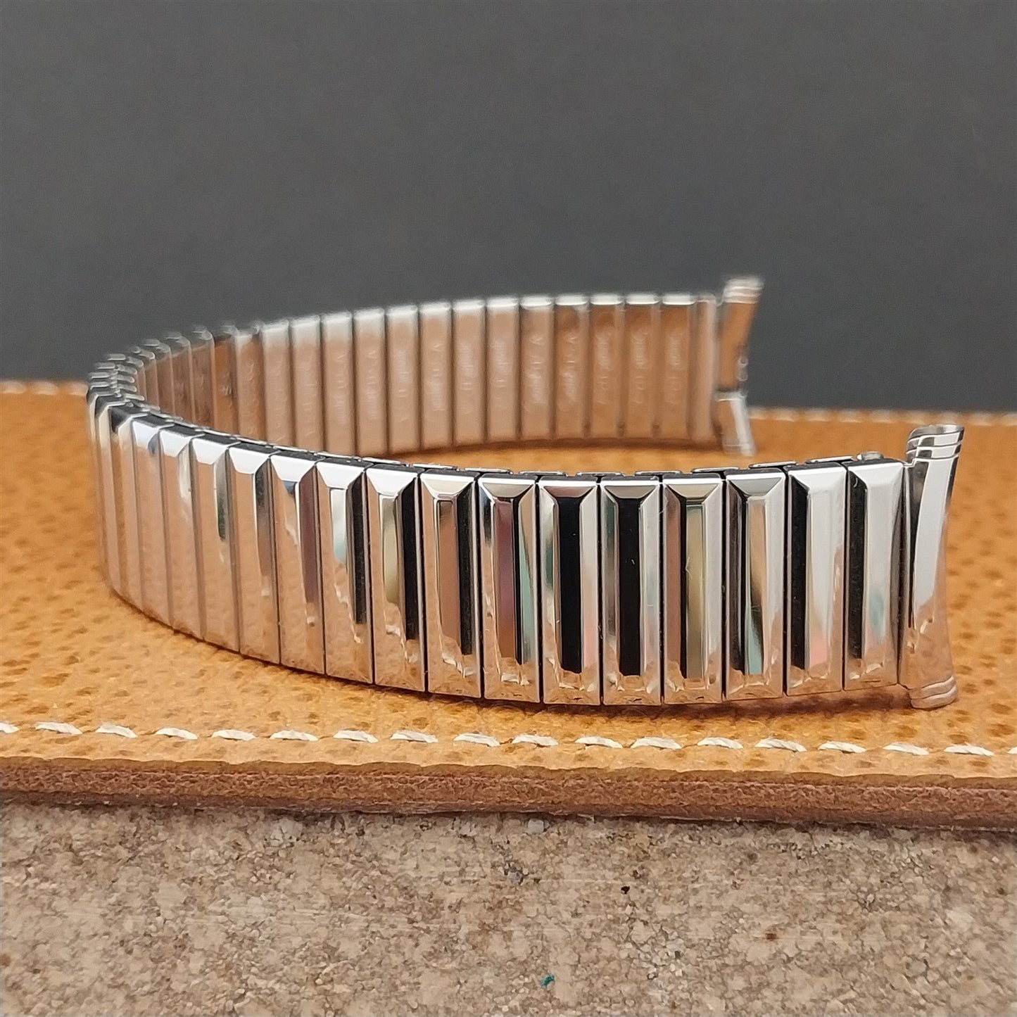 1960s Vintage Stainless Steel Speidel Fullback 19mm 18mm Expansion Watch Band