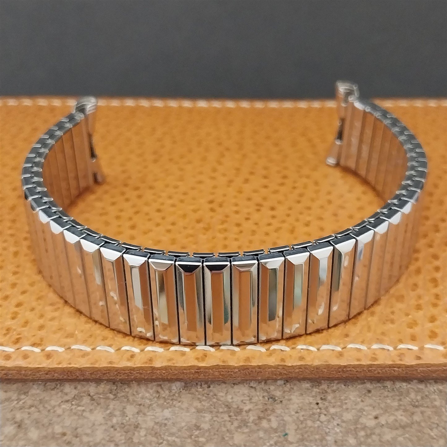 1960s Vintage Stainless Steel Speidel Fullback 19mm 18mm Expansion Watch Band
