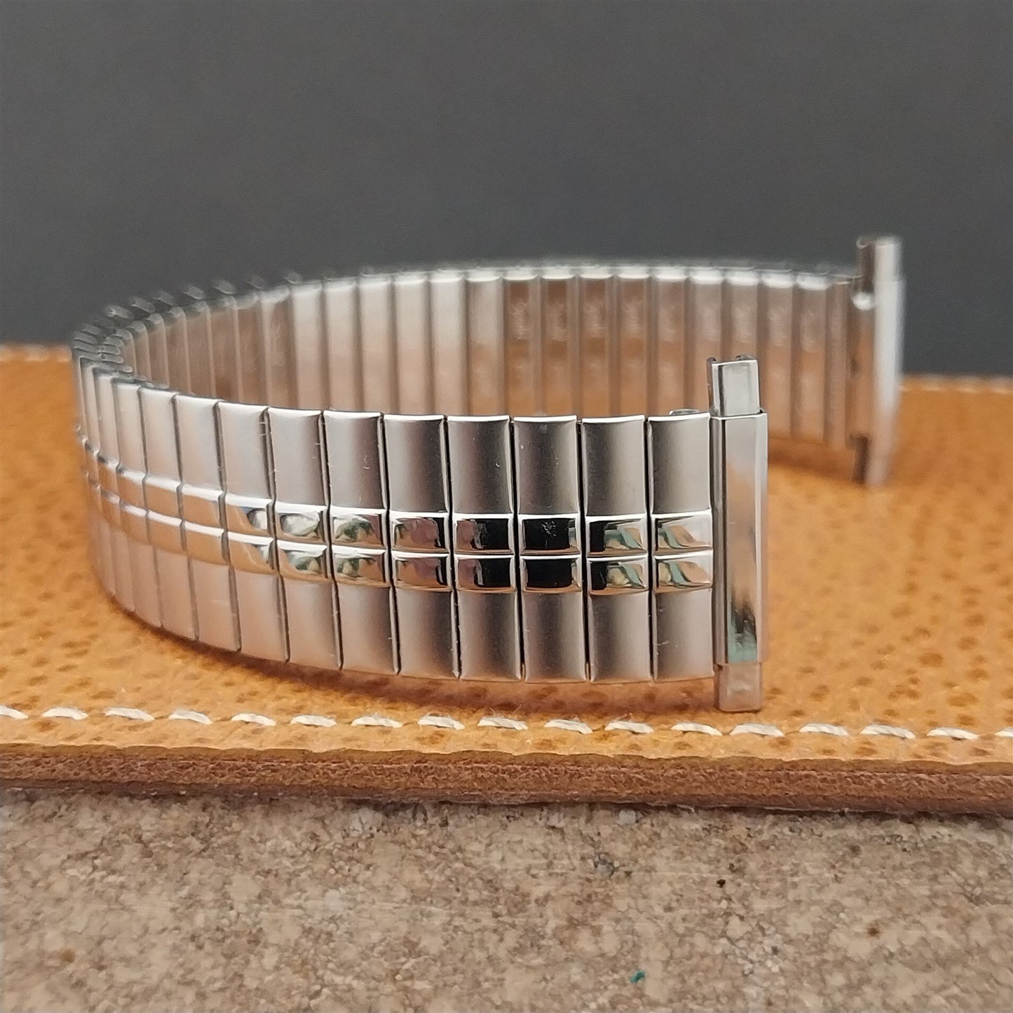 1970s Vintage Wide Speidel Stainless Steel 19mm 18mm 17mm NOS Unused Watch Band