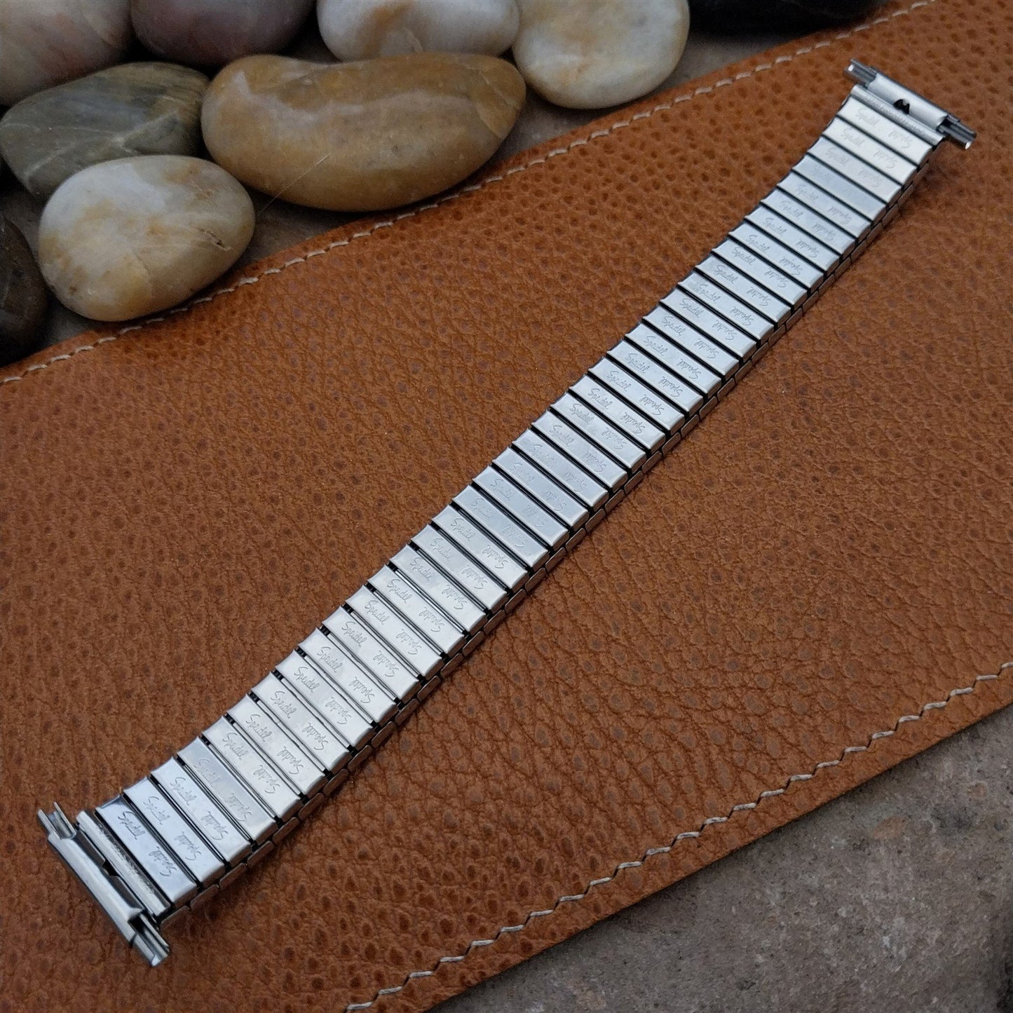 1970s Vintage Wide Speidel Stainless Steel 19mm 18mm 17mm NOS Unused Watch Band