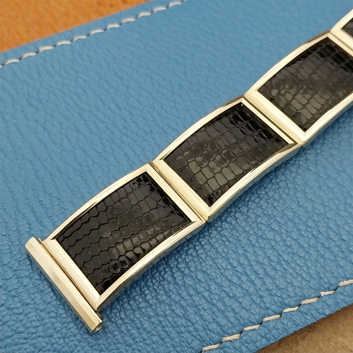 19mm 18mm 16mm 1950s Speidel Gold-Filled & Lizard MCM Unused Vintage Watch Band