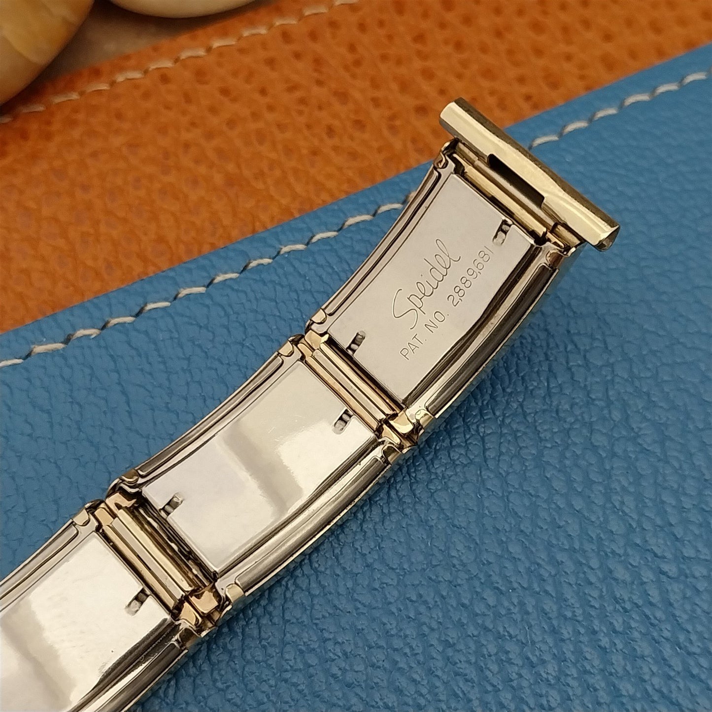 19mm 18mm 16mm 1950s Speidel Gold-Filled & Lizard MCM Unused Vintage Watch Band