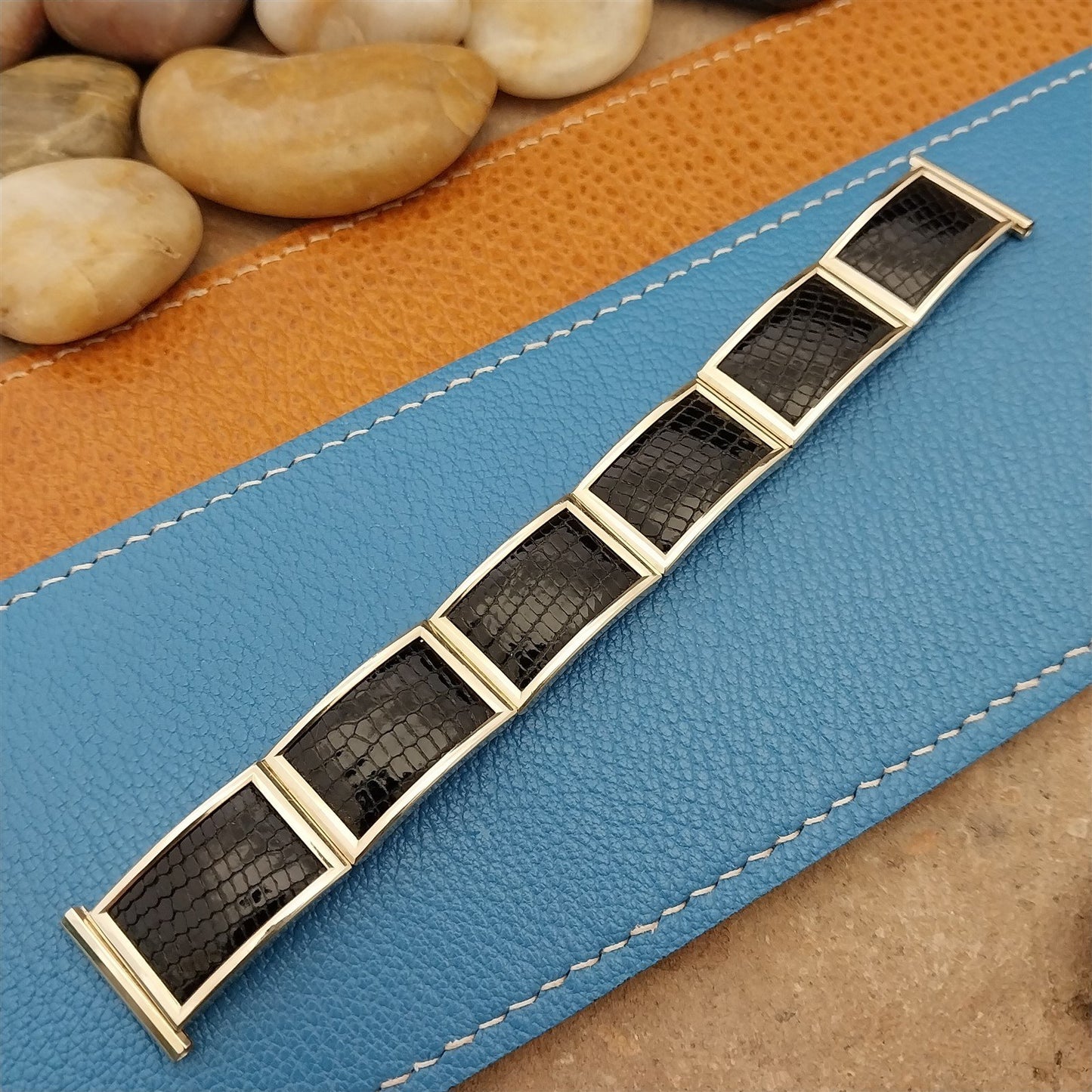 19mm 18mm 16mm 1950s Speidel Gold-Filled & Lizard MCM Unused Vintage Watch Band