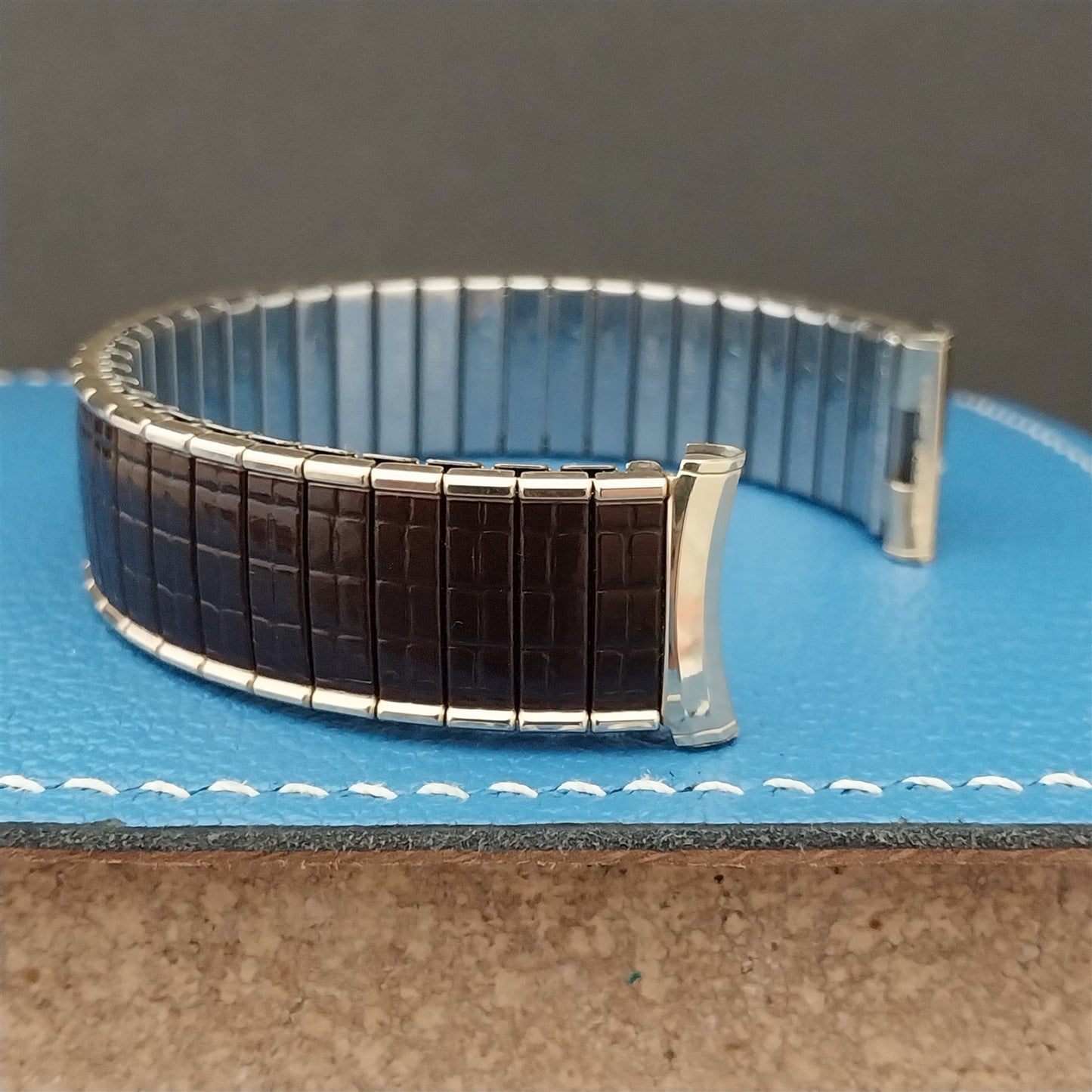 1960s Vintage Speidel Romunda Brown & Yellow Gold-Filled NOS Unused Watch Band