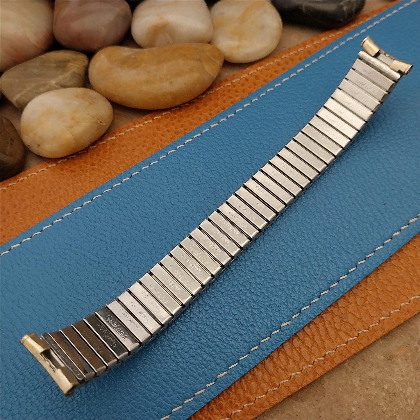 1960s Vintage Speidel Romunda Brown & Yellow Gold-Filled NOS Unused Watch Band