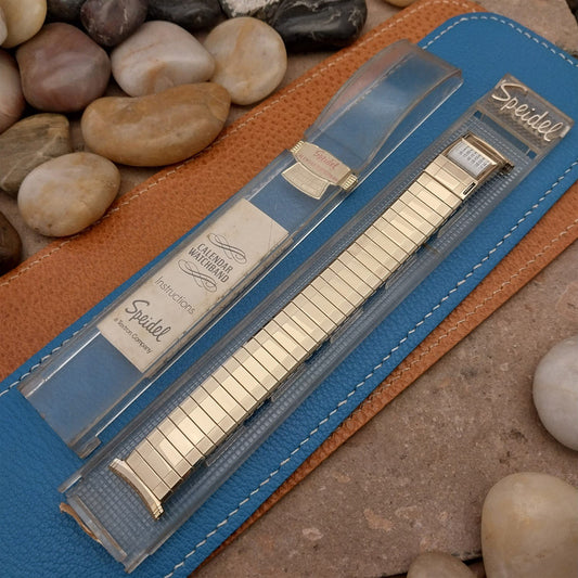 Vintage 19mm 16mm Gold-Fill Speidel Sun Valley 73/74 Calendar Unused Watch Band