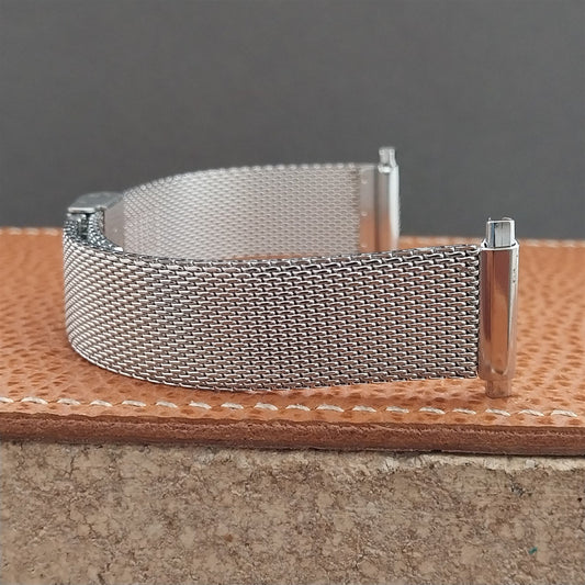 18mm 19mm 20mm Stainless Steel Mesh Unused 1970s-1980s Watch Band