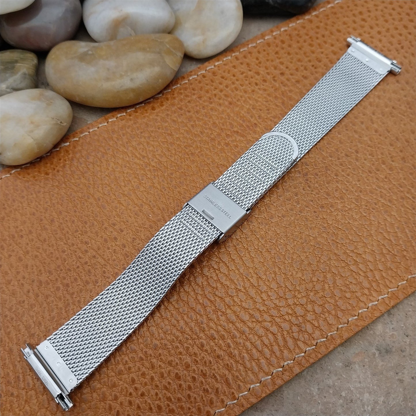 18mm 19mm 20mm Stainless Steel Mesh Unused 1970s-1980s Watch Band