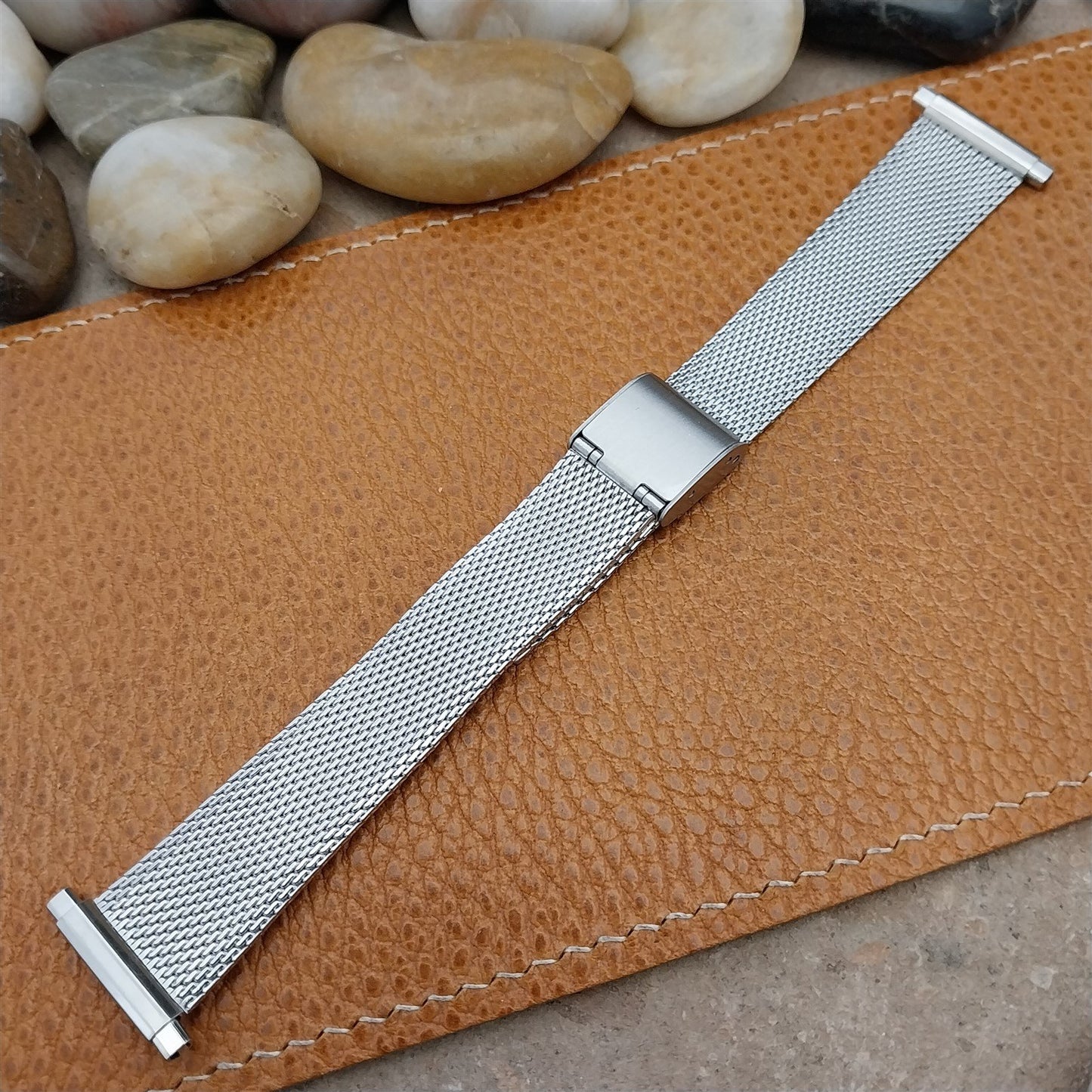 18mm 19mm 20mm Stainless Steel Mesh Unused 1970s-1980s Watch Band