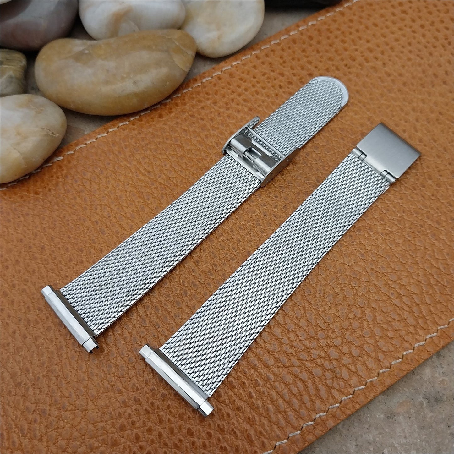 18mm 19mm 20mm Stainless Steel Mesh Unused 1970s-1980s Watch Band