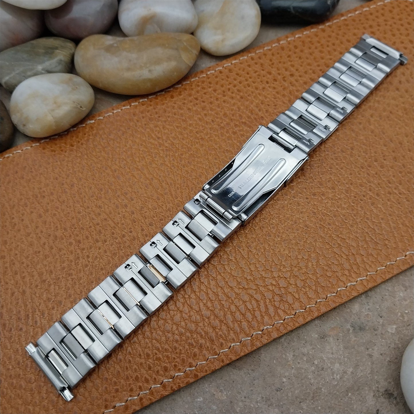 22mm 20mm 18mm Speidel Gold & Stainless Steel Deployment Watch Band