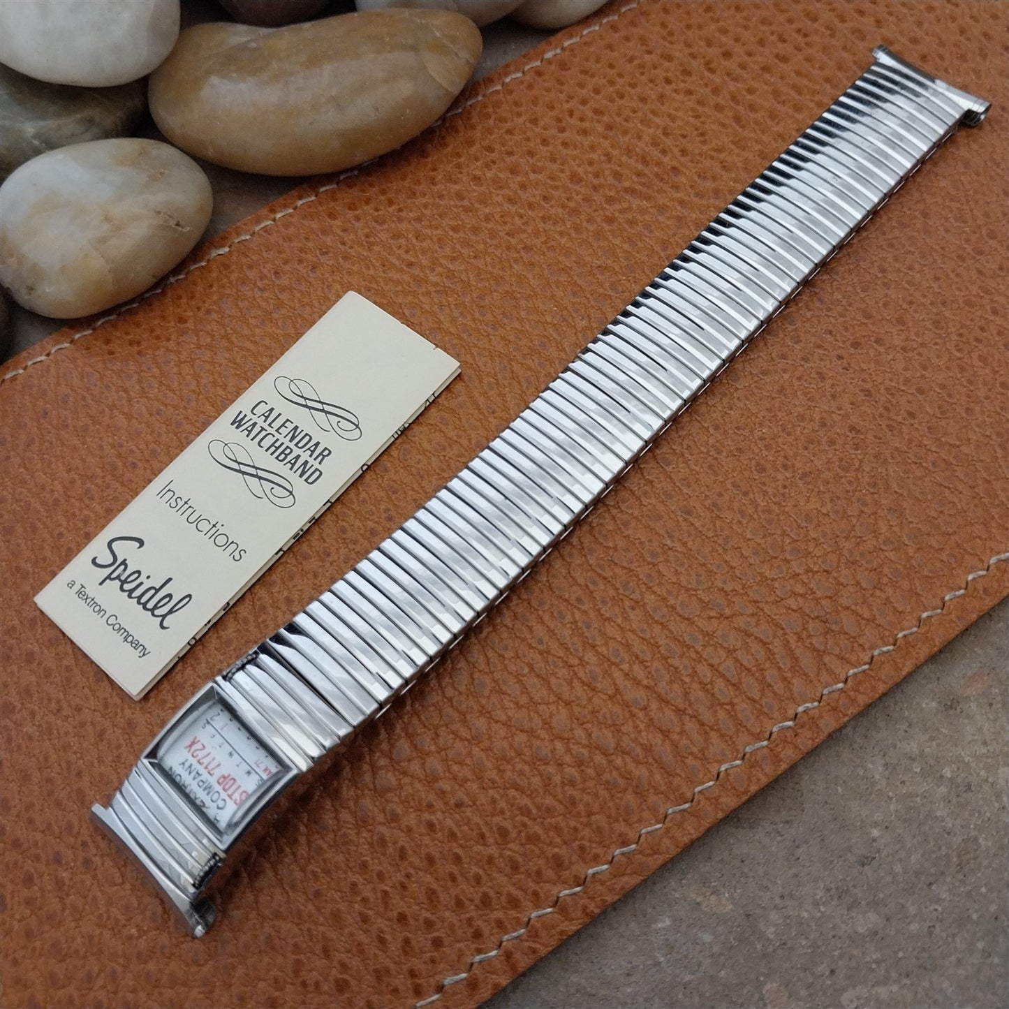 Vintage Speidel Linesman 1971/1972 Calendar Stainless Steel Unused Watch Band