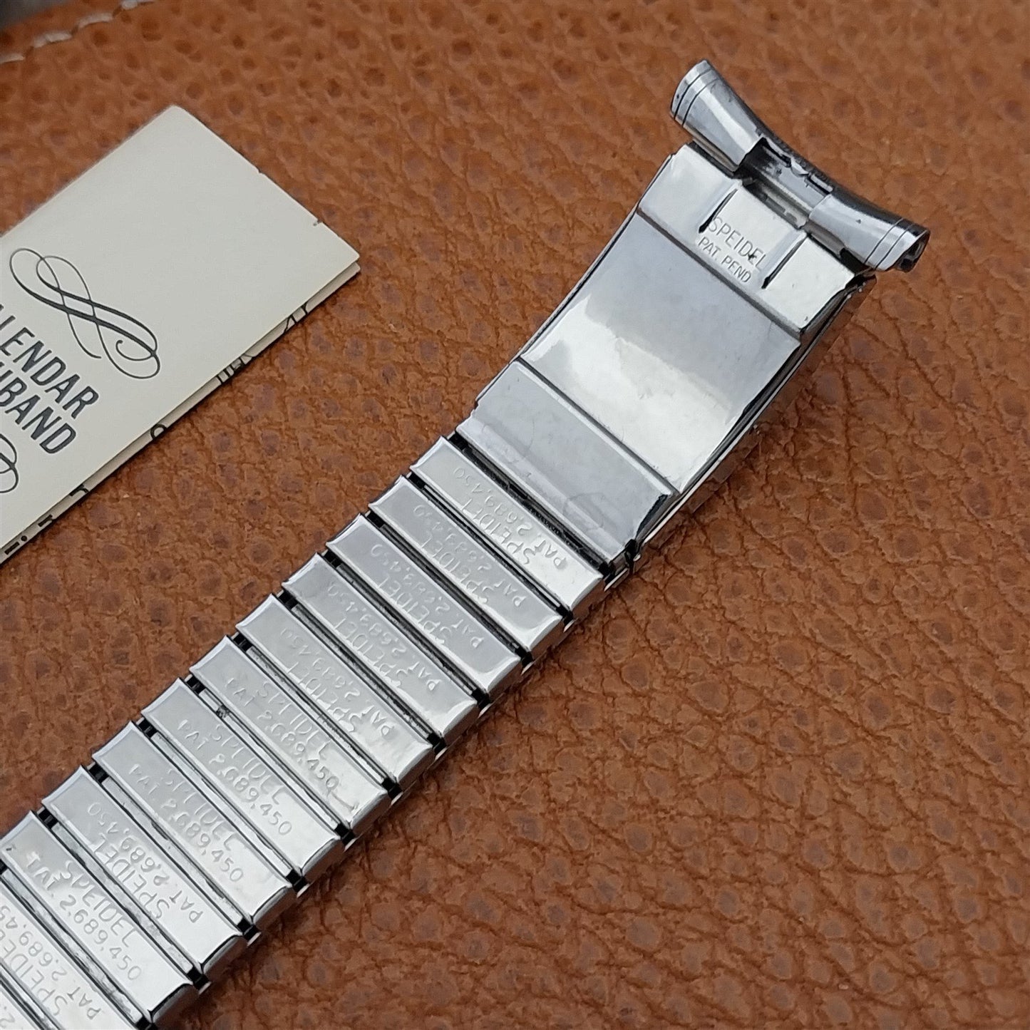 Vintage Speidel Linesman 1971/1972 Calendar Stainless Steel Unused Watch Band