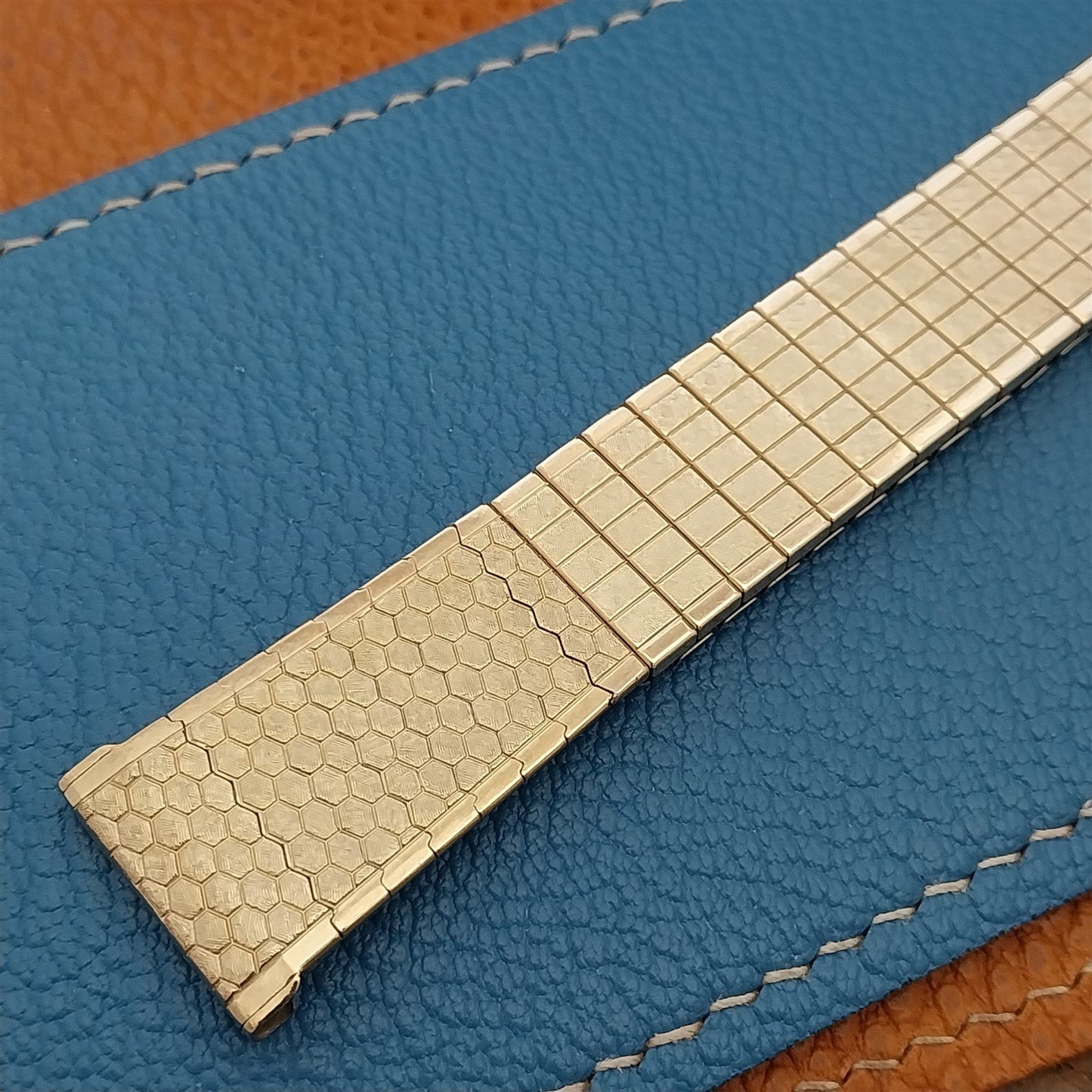 Vintage 19mm 18mm 17mm Speidel Honeycomb Gold-Filled Unused NOS 1960s Watch Band