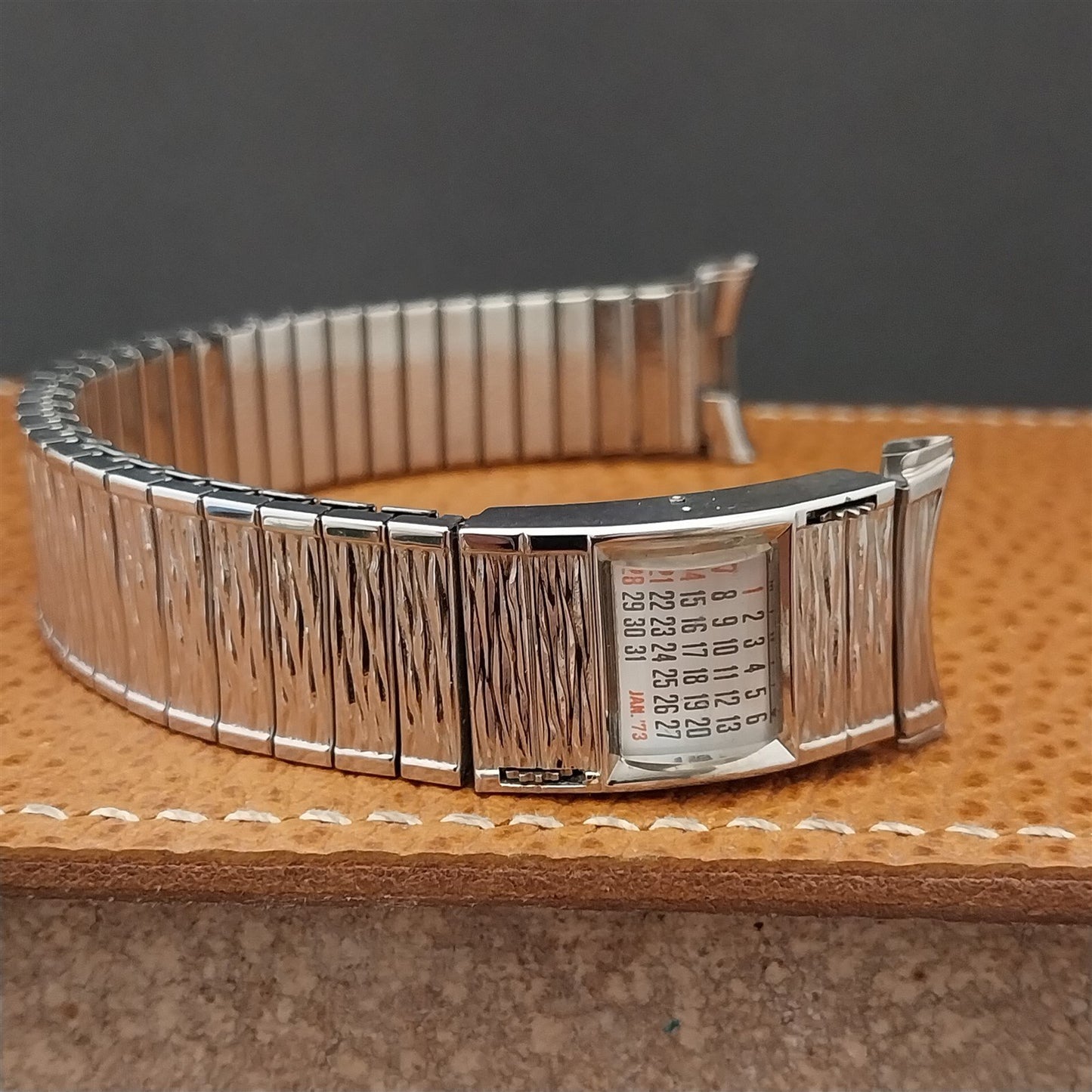 Vintage Speidel Valencia 1973/1974 Calendar Stainless Steel Watch Band