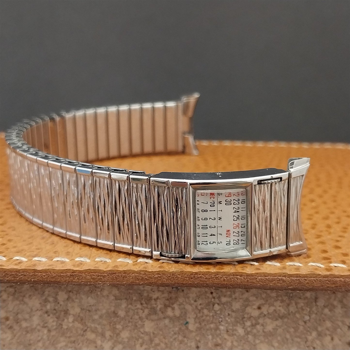 Vintage Speidel Valencia Calendar Stainless Steel Unused Classic Watch Band