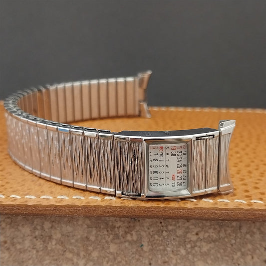 Vintage Speidel Valencia Calendar Stainless Steel Unused Classic Watch Band