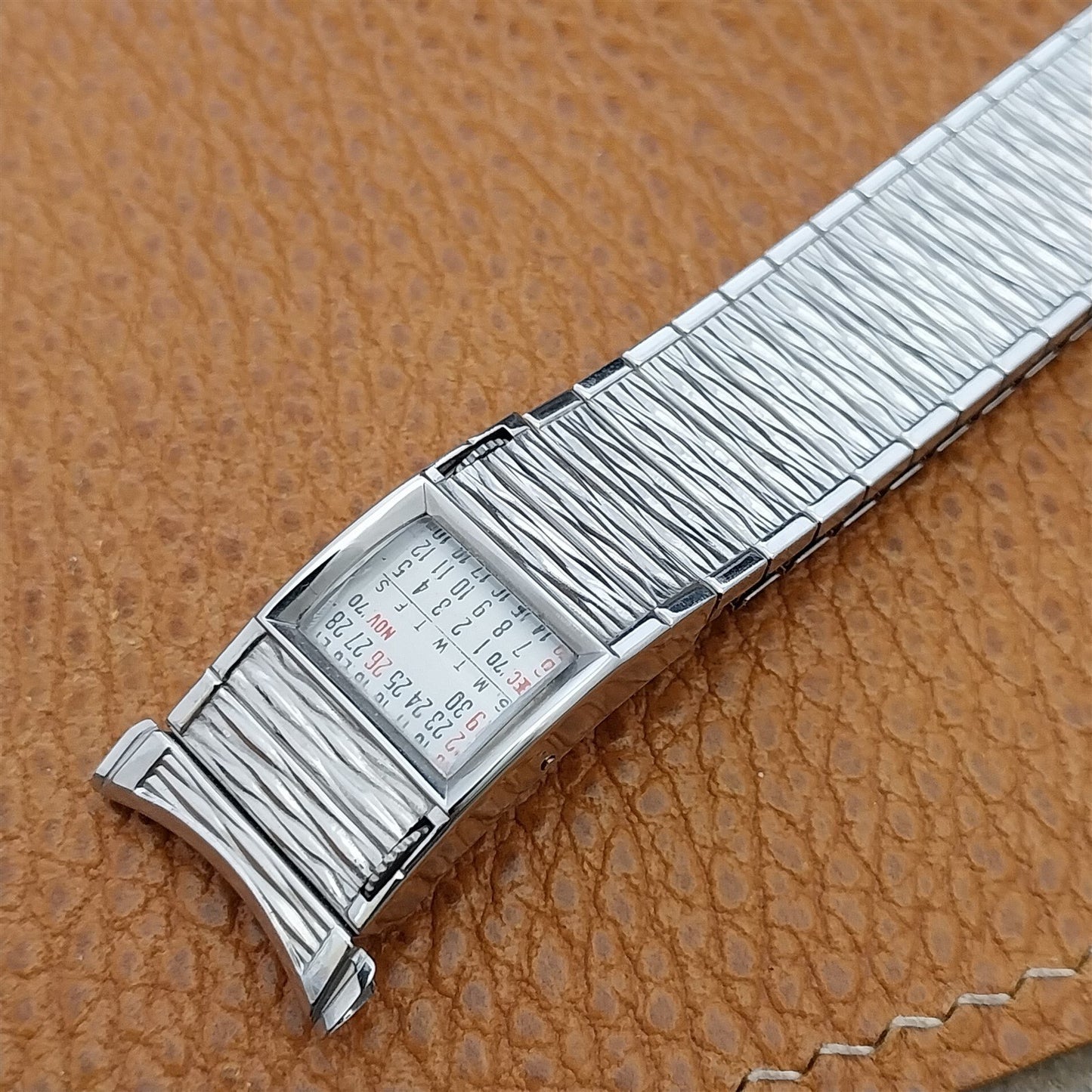 Vintage Speidel Valencia Calendar Stainless Steel Unused Classic Watch Band