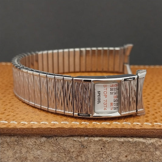 Vintage Speidel Valencia 1973/1974 Calendar Stainless Steel Unused Watch Band