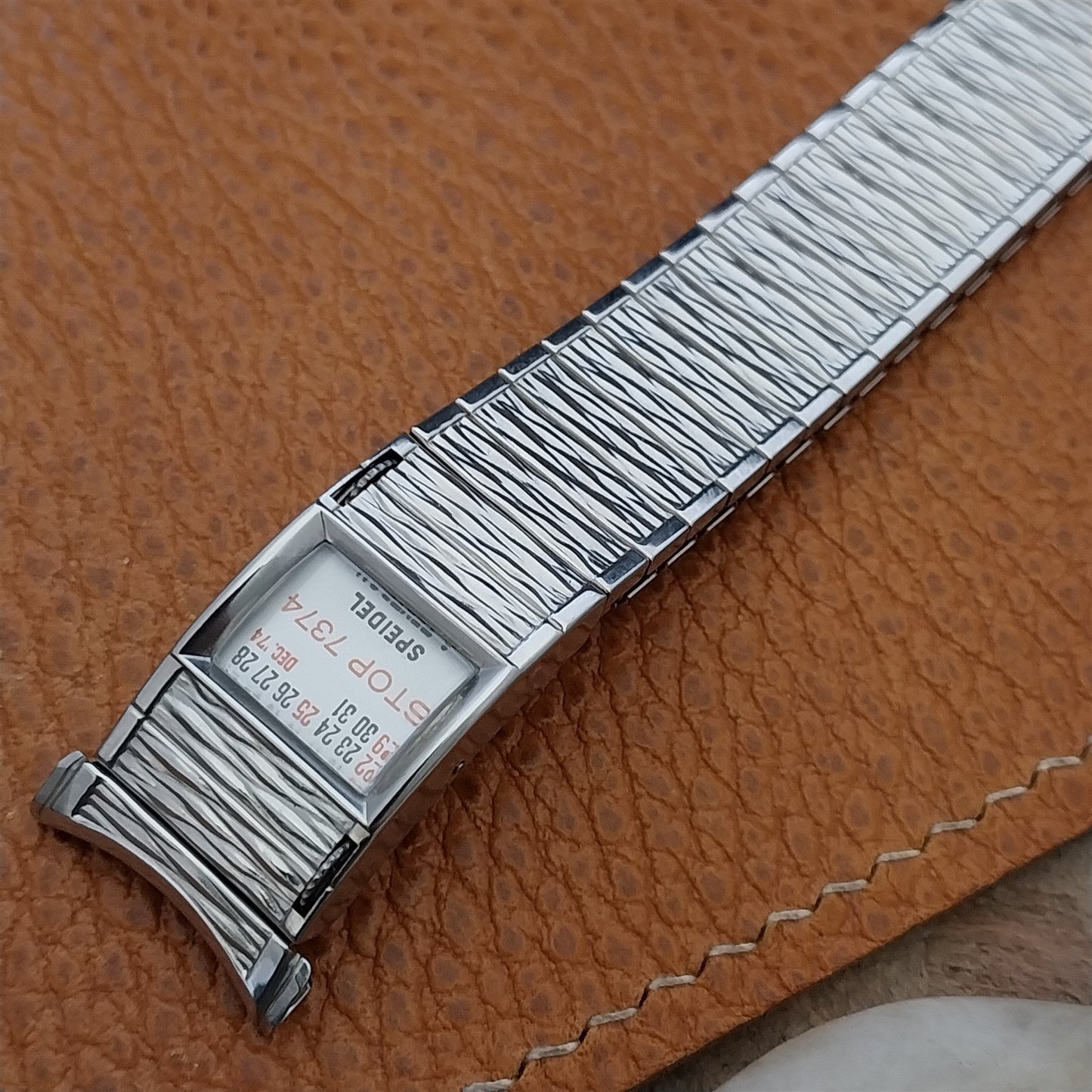 Vintage Speidel Valencia 1973/1974 Calendar Stainless Steel Unused Watch Band