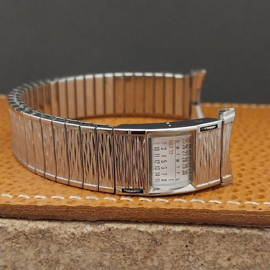 1972 Speidel Valencia Calendar Stainless Steel nos Unused Vintage Watch Band