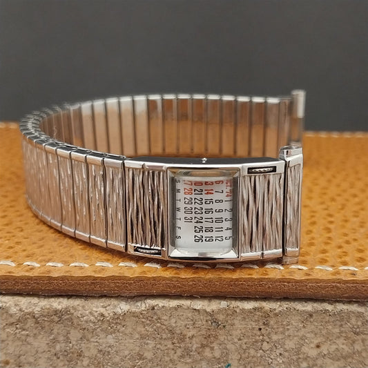 Vintage Speidel Valencia 1973/1974 Calendar Stainless Steel Unused Watch Band
