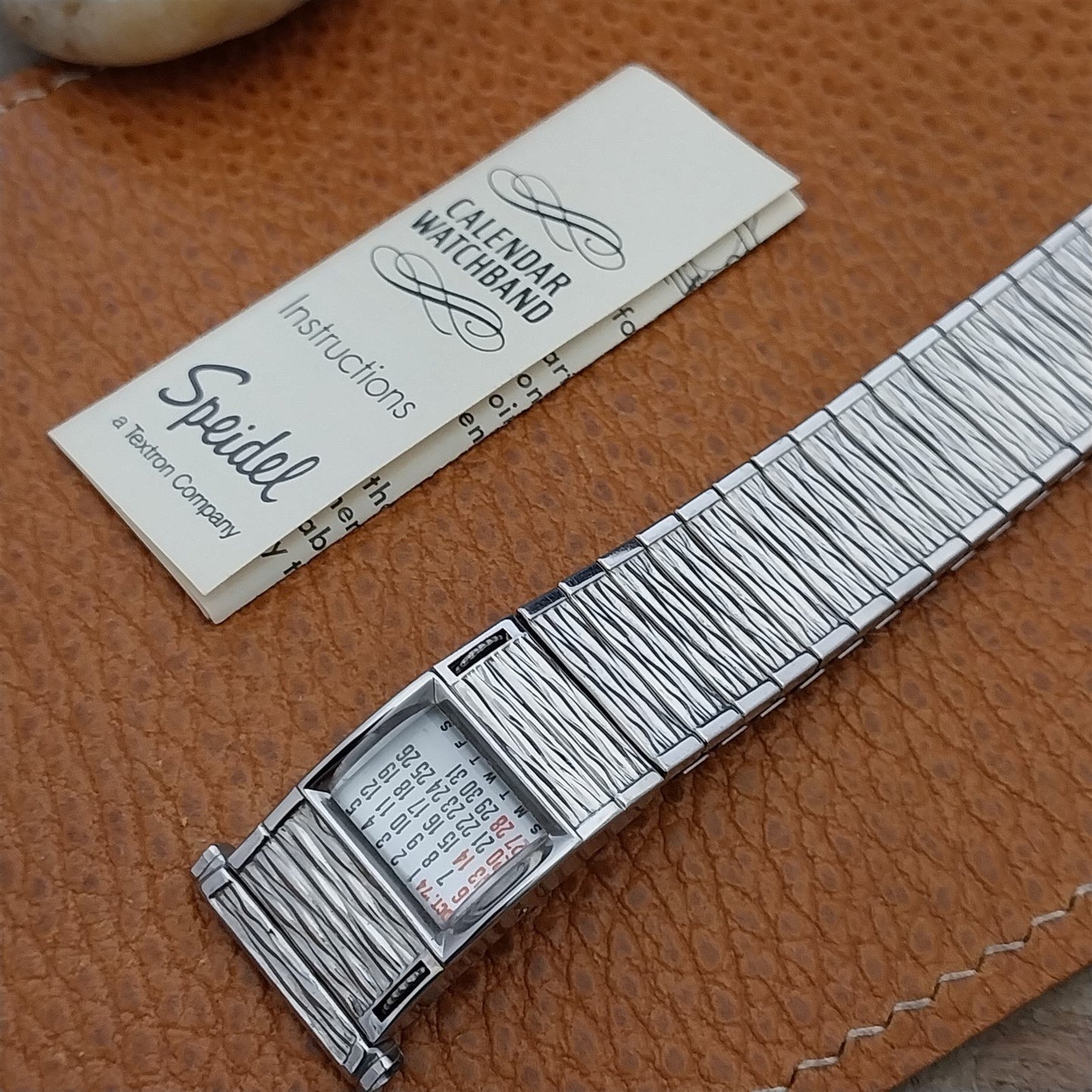 Vintage Speidel Valencia 1973/1974 Calendar Stainless Steel Unused Watch Band