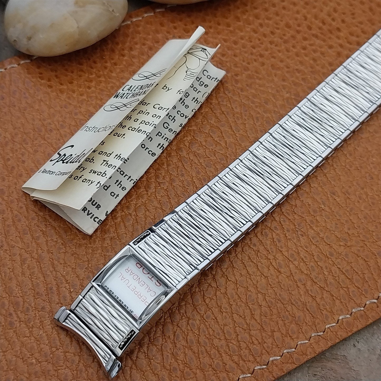 Vintage Speidel Valencia Perpetual Calendar Stainless Steel Unused Watch Band