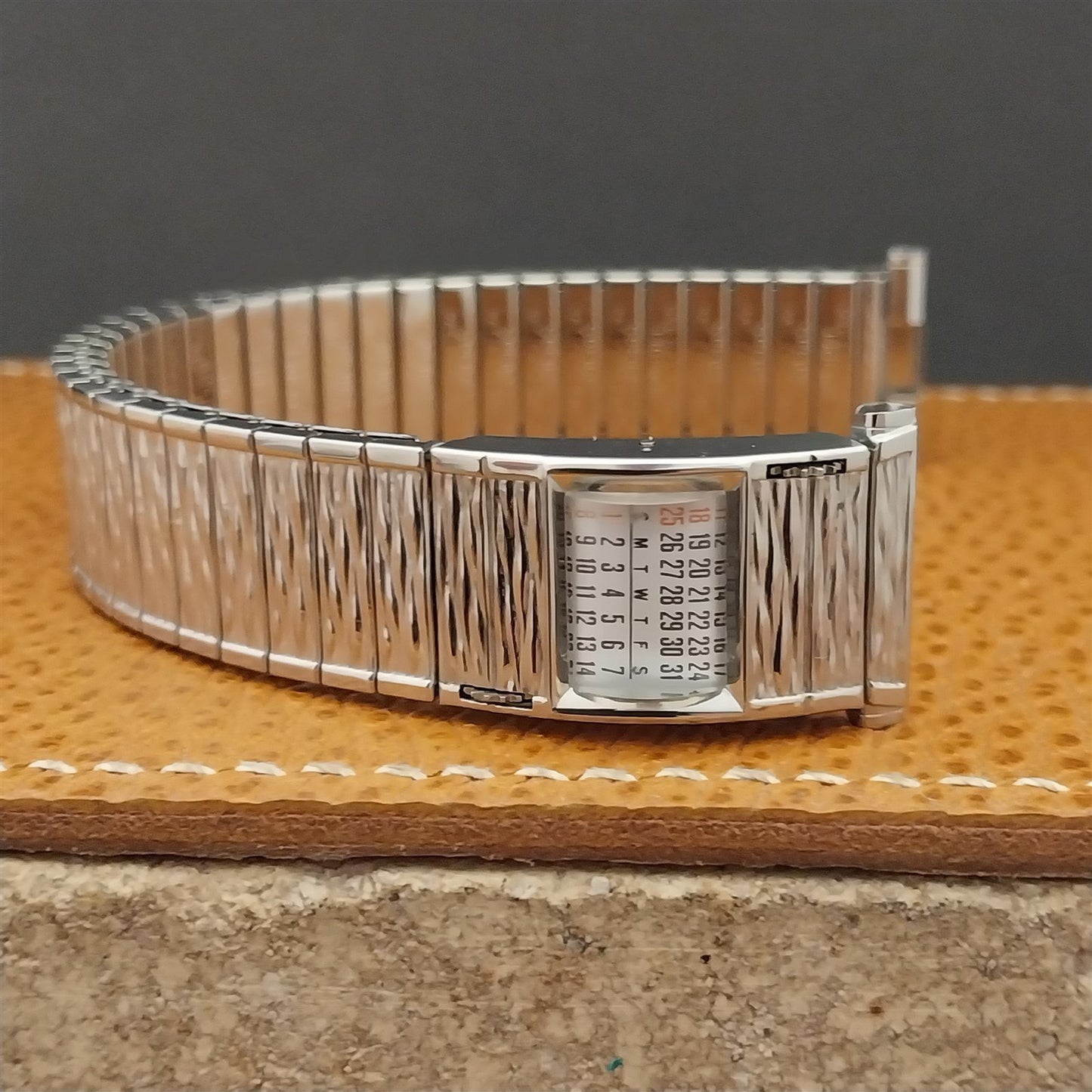1968 Speidel Valencia Perpetual Calendar Stainless Steel nos Vintage Watch Band