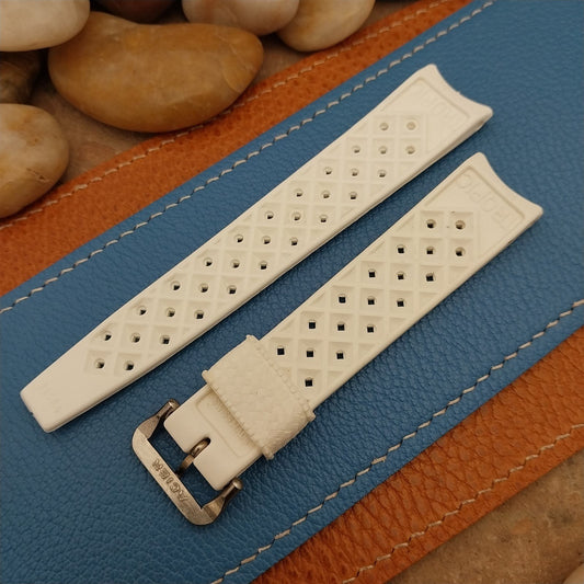 Vintage 18mm Original Swiss Tropic Diver White Unused Unused Watch Band