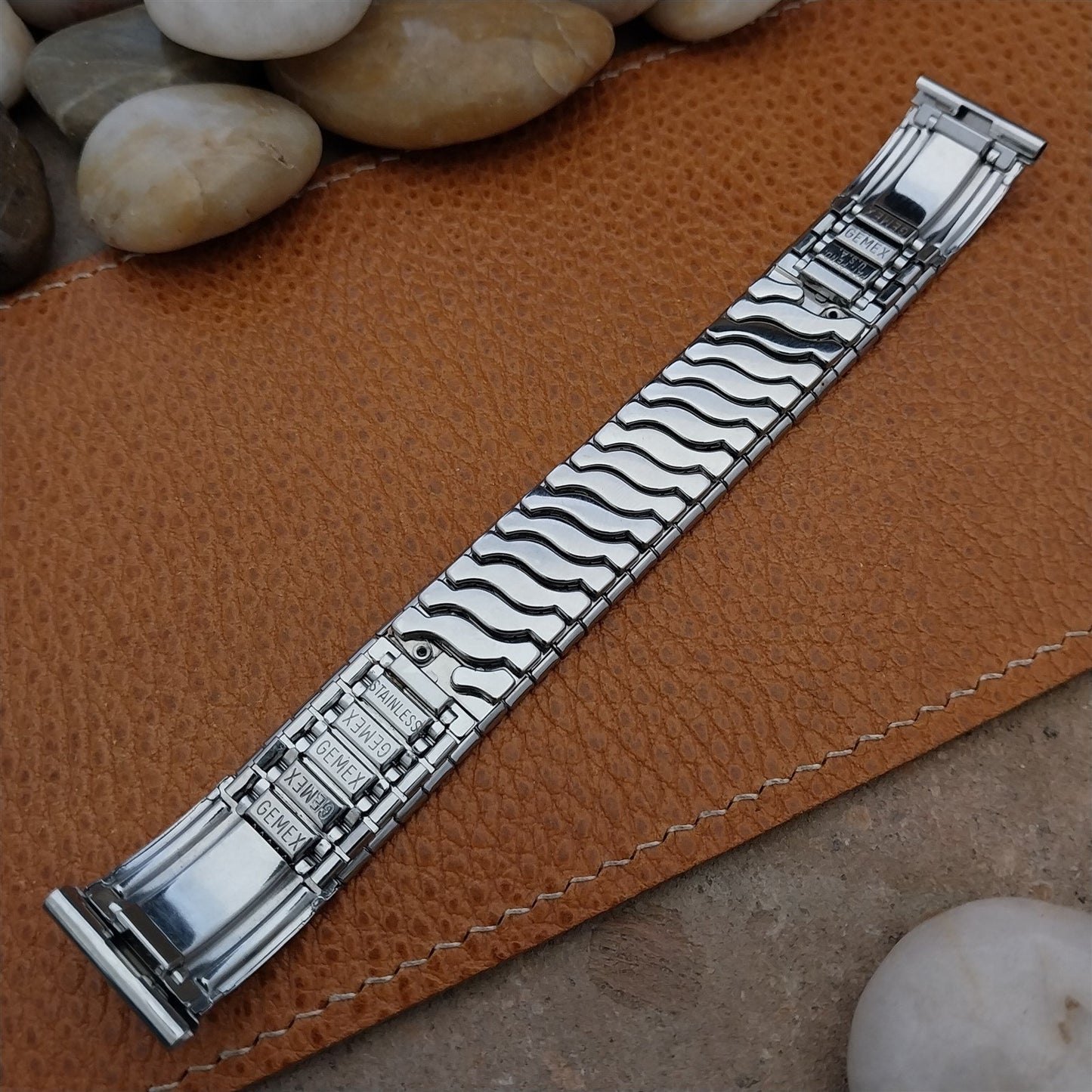 Vintage 19mm 18mm 17.2mm Gemex 1950s Stainless Steel Unused MCM Watch Band