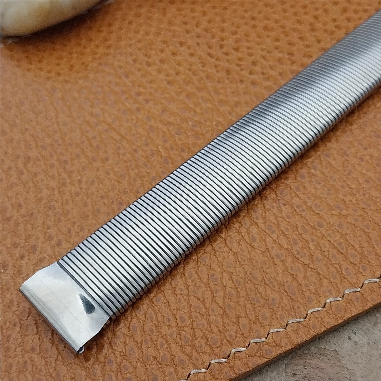 Vintage 1940s 5/8" Stainless Steel Perfection Slinky Stretch Unused Watch Band