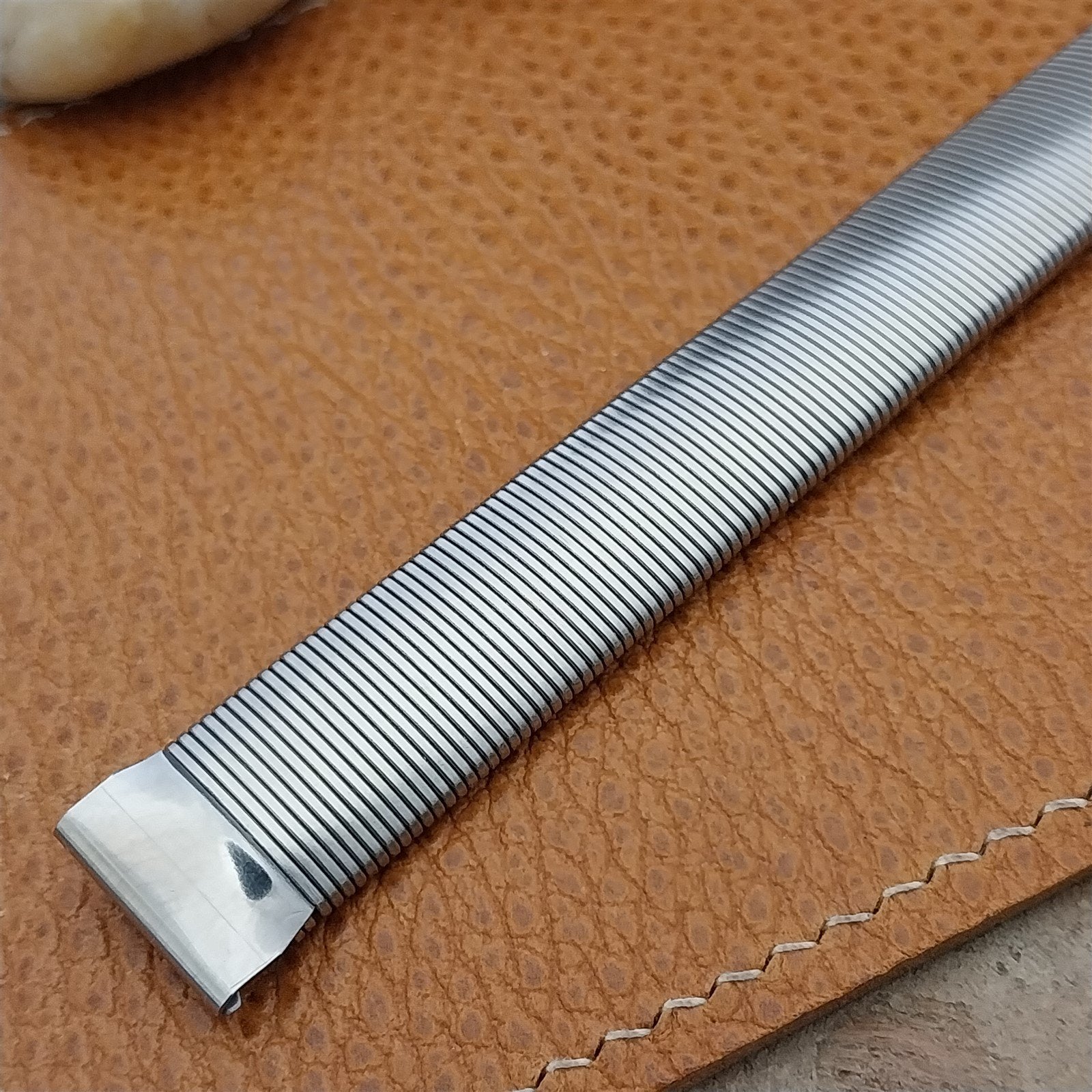 Vintage 1940s 5/8" Stainless Steel Perfection Slinky Stretch Unused Watch Band