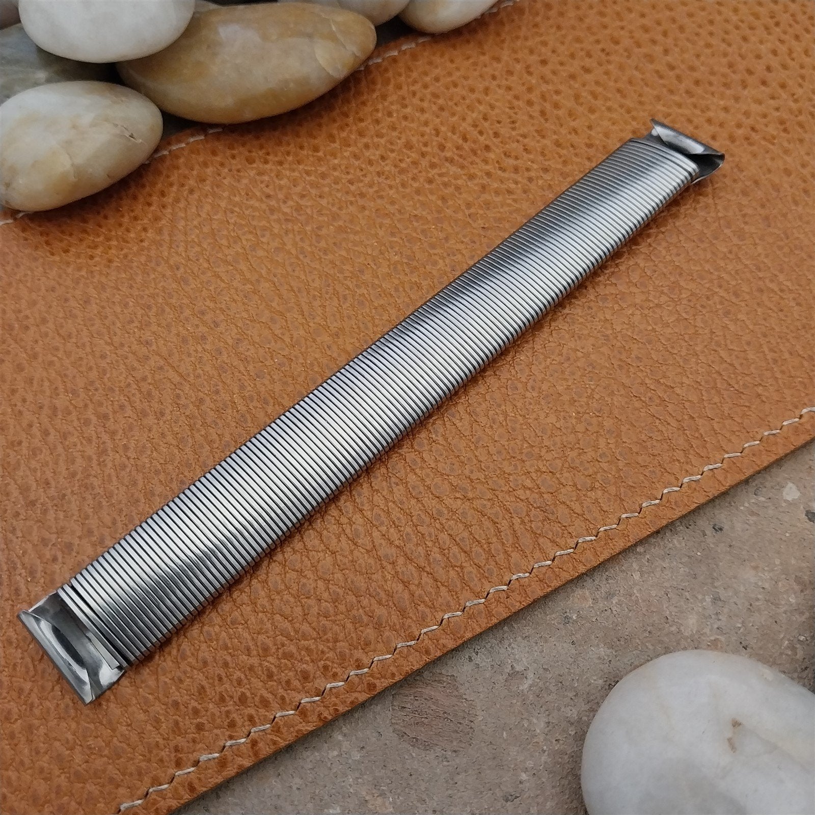 Vintage 1940s 5/8" Stainless Steel Perfection Slinky Stretch Unused Watch Band