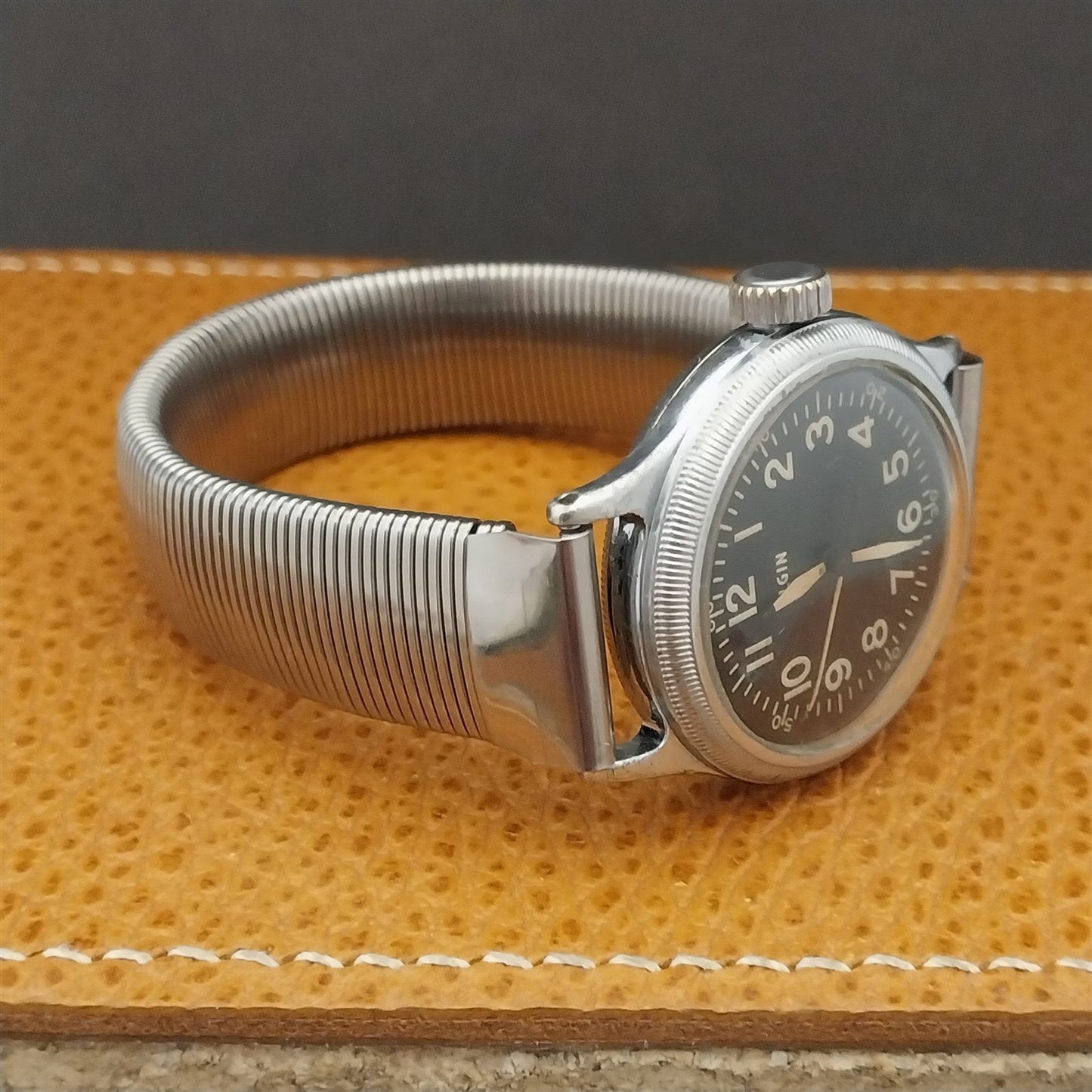 Vintage 1940s 5/8" Stainless Steel Perfection Slinky Stretch Unused Watch Band