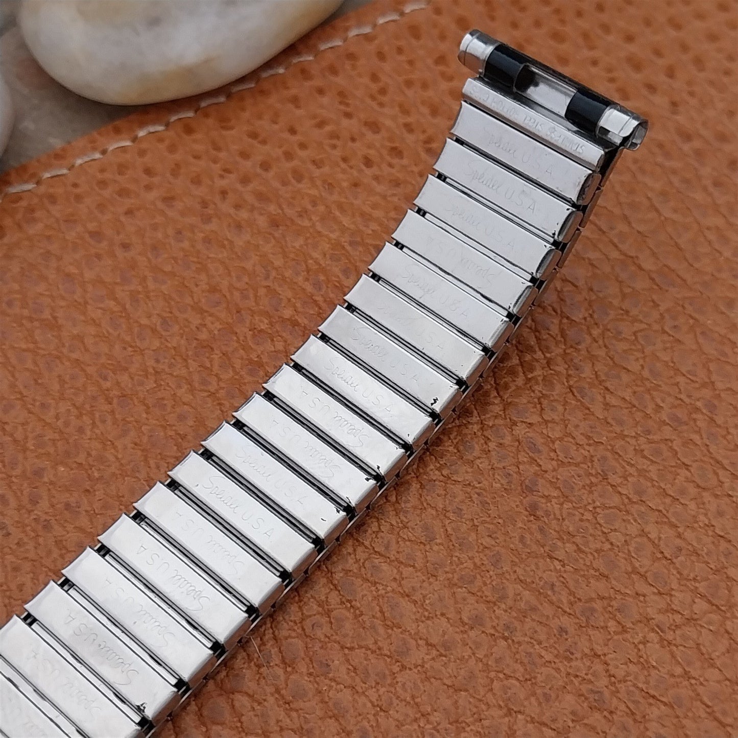 Vintage Speidel Black & Stainless Romunda 1972/1973 Calendar Unused Watch Band