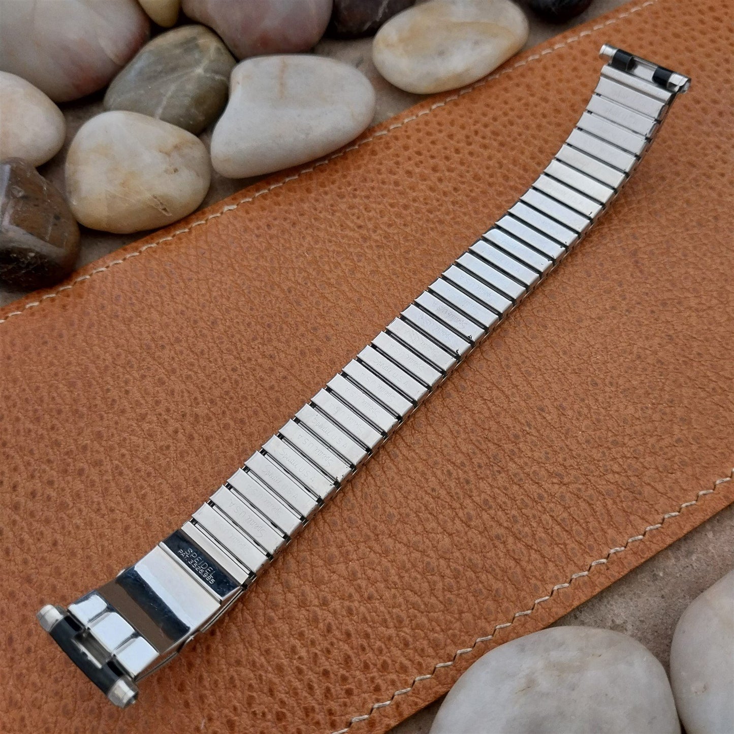 Vintage Speidel Black & Stainless Romunda 1972/1973 Calendar Unused Watch Band