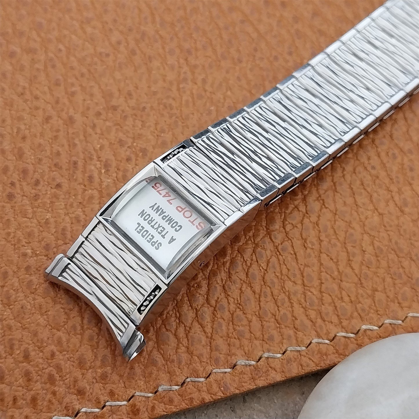 Vintage Long Speidel Valencia 1974/1975 Calendar Stainless Steel NOS Watch Band