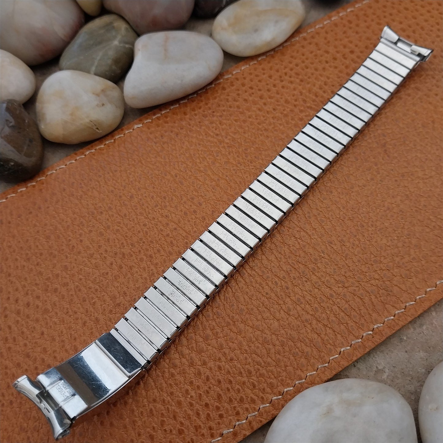 Vintage Long Speidel Valencia 1974/1975 Calendar Stainless Steel NOS Watch Band