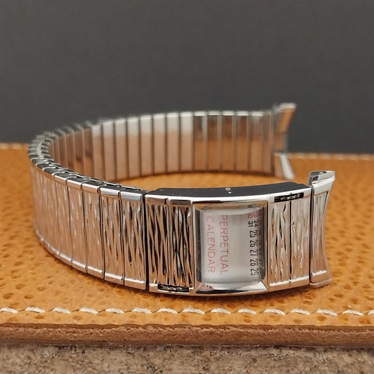 1968 Speidel Valencia Perpetual Calendar Stainless Steel nos Vintage Watch Band