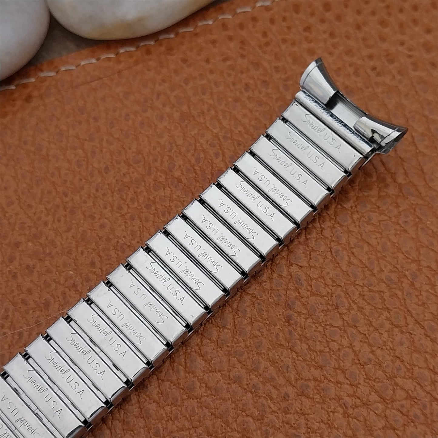 Vintage 1970s Speidel Valencia Perpetual Calendar Stainless Steel nos Watch Band