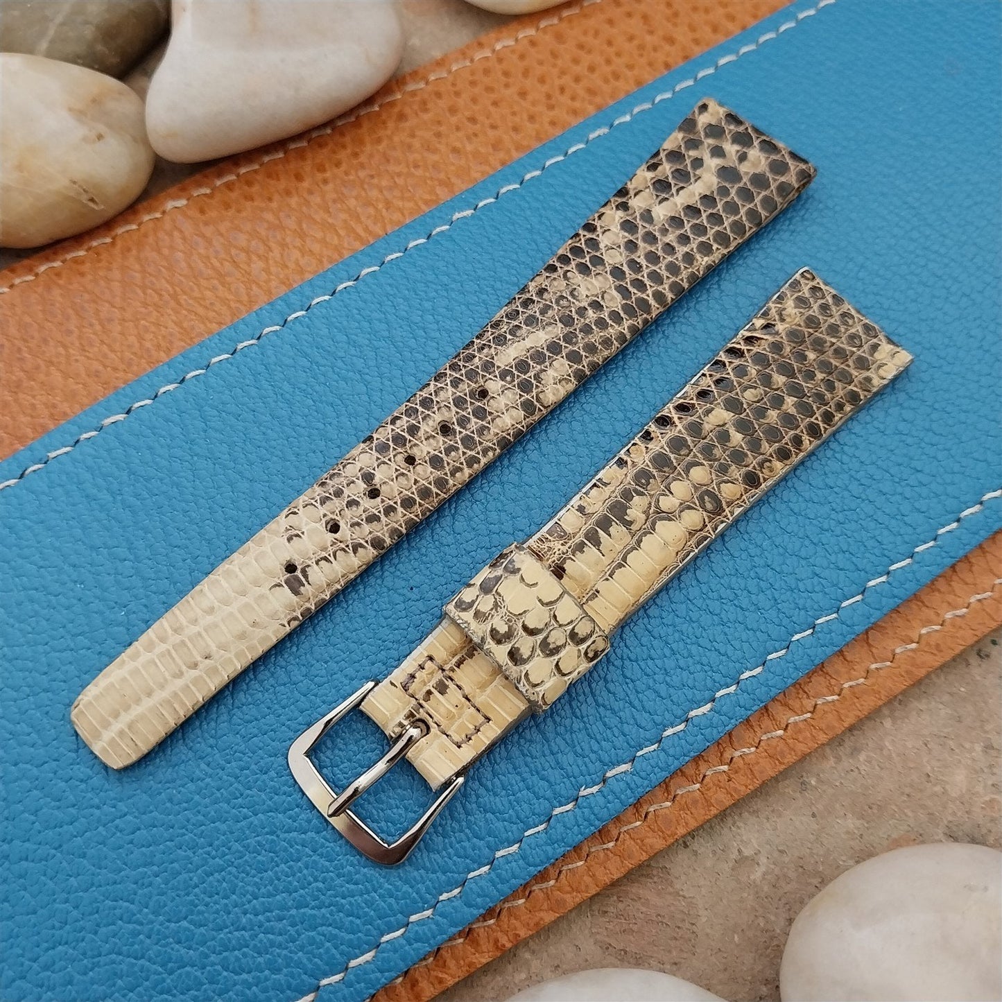 1960s Vintage 11/16" JB Champion Classic Tapered Ring Lizard Unused Watch Band