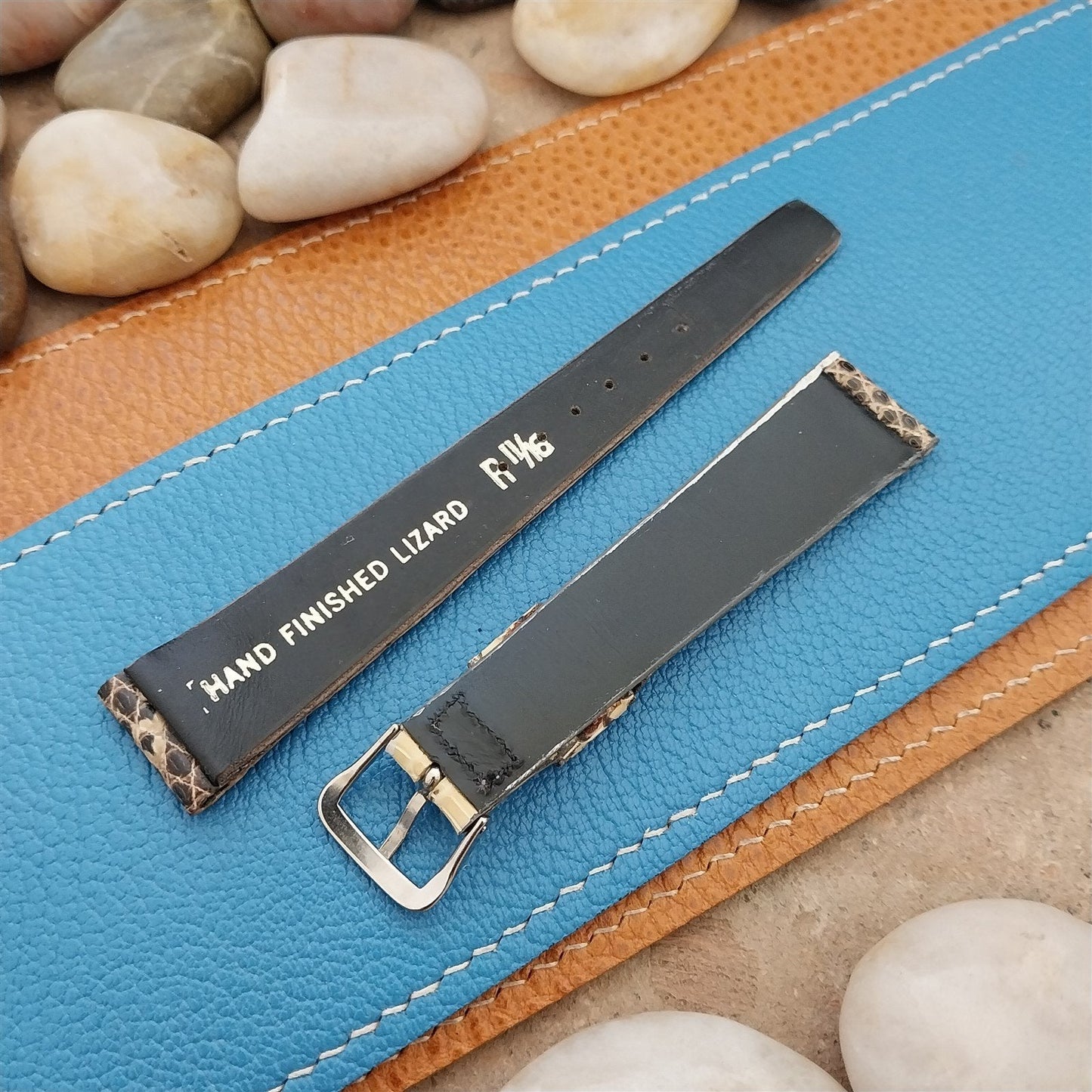 1960s Vintage 11/16" JB Champion Classic Tapered Ring Lizard Unused Watch Band