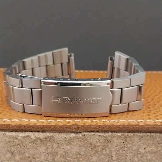 Vintage 18mm Bowmar LED Duchess Stainless Short Unused Classic 1970s Watch Band