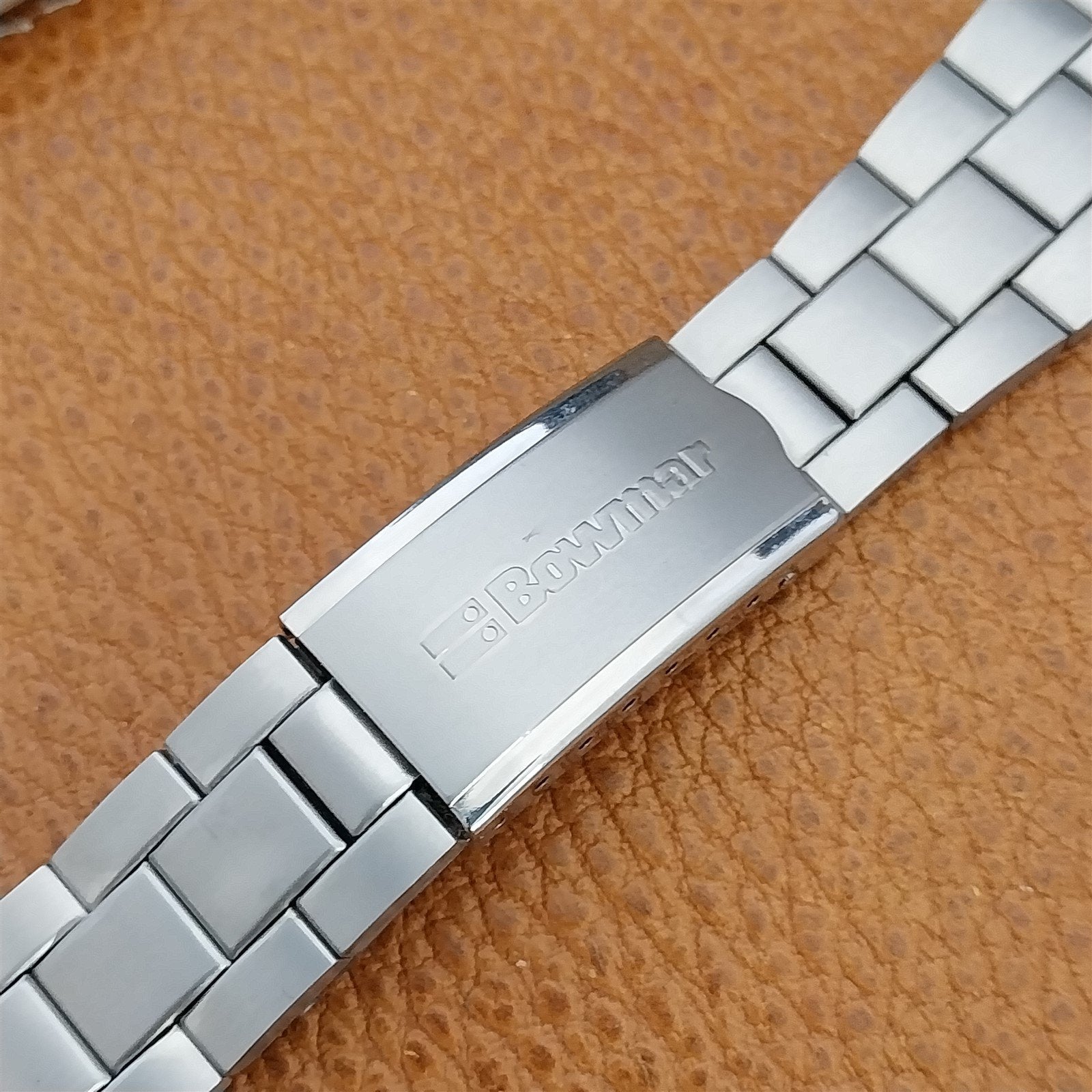 Vintage 18mm Bowmar LED Duchess Stainless Short Unused Classic 1970s Watch Band