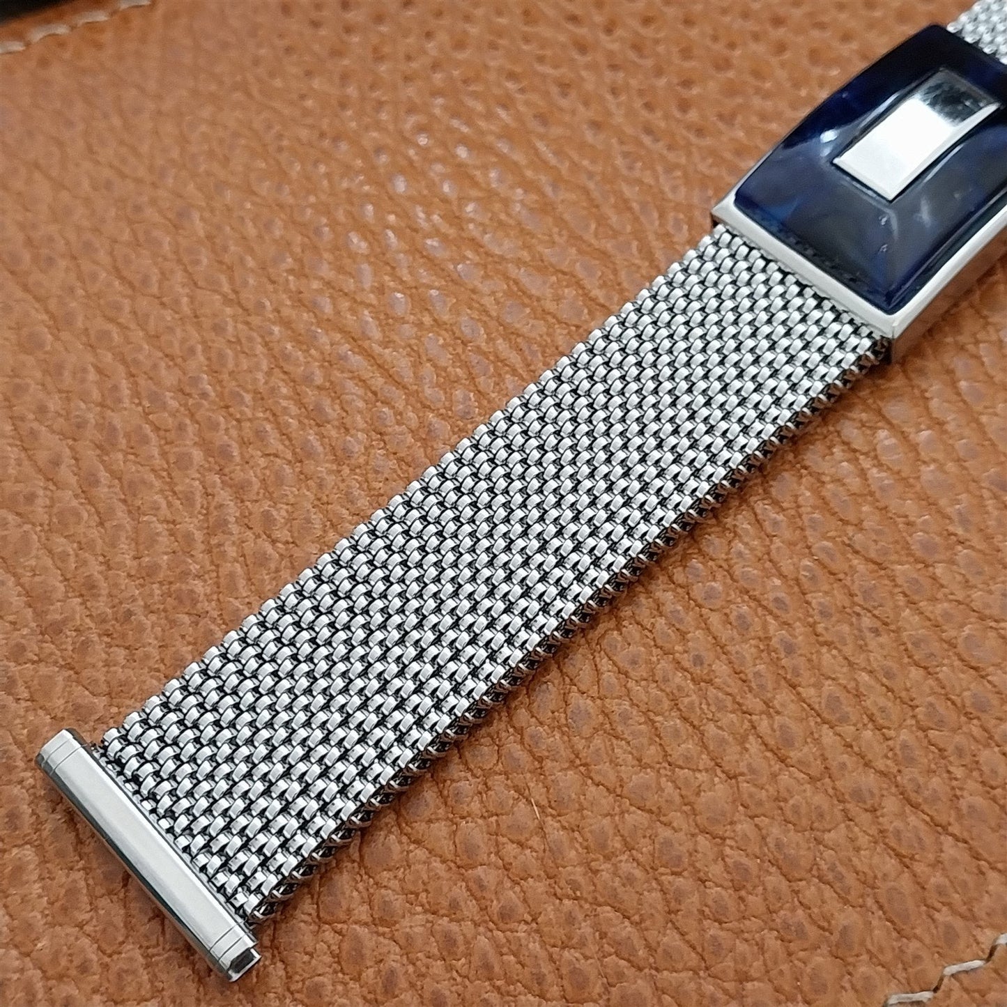 19mm 18mm 16mm Evinger Stainless Stretch Mesh Murano Glass Vintage Watch Band