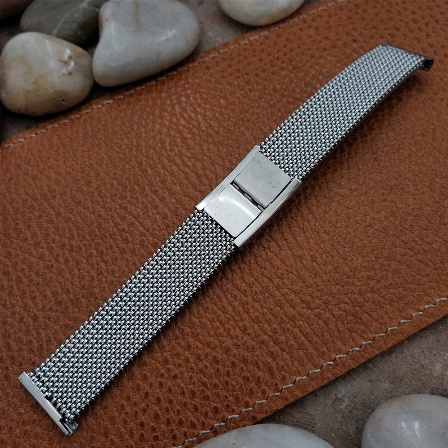 19mm 18mm 16mm Evinger Stainless Stretch Mesh Murano Glass Vintage Watch Band